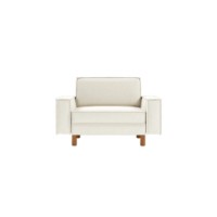 Fotoliu Atelier Del Sofa Sparrow Loveseat Milk Froth Walnut imaginea #2 — magazin online Desire.md