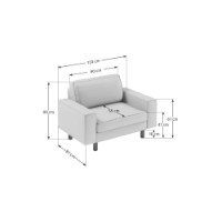 Fotoliu Atelier Del Sofa Sparrow Loveseat Milk Froth Walnut imaginea #4 — magazin online Desire.md