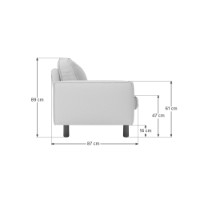 Fotoliu Atelier Del Sofa Sparrow Loveseat Fog Grey Walnut imaginea #5 — magazin online Desire.md