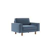 Fotoliu Atelier Del Sofa Sparrow Loveseat Ocean Blue Walnut