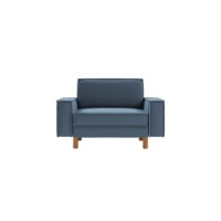 Fotoliu Atelier Del Sofa Sparrow Loveseat Ocean Blue Walnut imaginea #2 — magazin online Desire.md