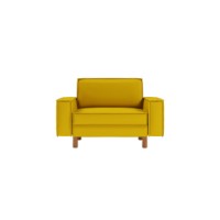 Fotoliu Atelier Del Sofa Sparrow Loveseat Sunflower Walnut imaginea #2 — magazin online Desire.md