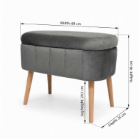 Пуф Atelier Del Sofa Mini Oslo Anthracite фото №5 — интернет-магазин Desire.md