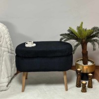 Пуф Atelier Del Sofa Mini Oslo Linen Black фото №2 — интернет-магазин Desire.md