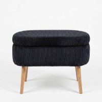 Пуф Atelier Del Sofa Mini Oslo Linen Black фото №3 — интернет-магазин Desire.md