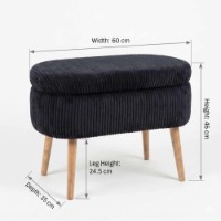 Пуф Atelier Del Sofa Mini Oslo Linen Black фото №4 — интернет-магазин Desire.md