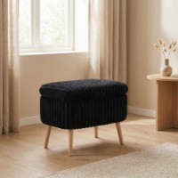 Fotoliu moale Atelier Del Sofa Mini Oslo Linen Toscano Black