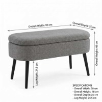 Пуф Atelier Del Sofa Oslo Linen Grey фото №2 — интернет-магазин Desire.md