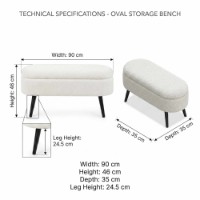 Пуф Atelier Del Sofa Oslo Wellsoft White Black фото №5 — интернет-магазин Desire.md