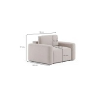 Fotoliu Atelier Del Sofa Mono Lily Ecru imaginea #10 — magazin online Desire.md