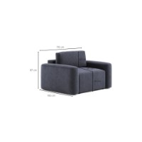Fotoliu Atelier Del Sofa Mono Lily Petrol Blue imaginea #7 — magazin online Desire.md