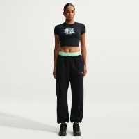 Женские спортивные штаны Nike Studio Fleece Medium Weight Total Black/Sail, s.L фото №3 — интернет-магазин Desire.md