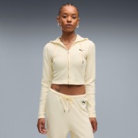 Hanorac damă Puma Ess Ribbed Full-Zip Soft Touch Buttercream Heather, s.M imaginea #3 — magazin online Desire.md