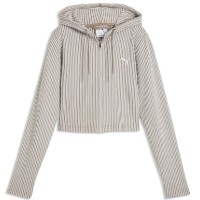 Женская толстовка Puma Ess Ribbed Full-Zip Soft Touch Mouse Gray Heather, s.L