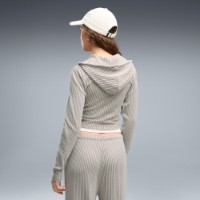 Женская толстовка Puma Ess Ribbed Full-Zip Soft Touch Mouse Gray Heather, s.M фото №4 — интернет-магазин Desire.md