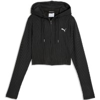 Hanorac damă Puma Ess Ribbed Full-Zip Soft Touch Puma Black, s.XL imaginea #1 — magazin online Desire.md