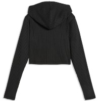 Hanorac damă Puma Ess Ribbed Full-Zip Soft Touch Puma Black, s.XL imaginea #2 — magazin online Desire.md