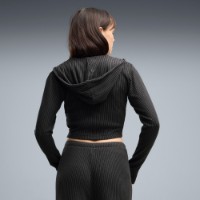 Hanorac damă Puma Ess Ribbed Full-Zip Soft Touch Puma Black, s.XS imaginea #4 — magazin online Desire.md