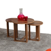 Set măsuţe cafea Hanah Home Mira Walnut