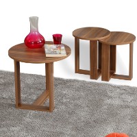 Set măsuţe cafea Hanah Home Mira Walnut imaginea #2 — magazin online Desire.md