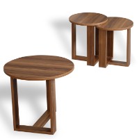 Set măsuţe cafea Hanah Home Mira Walnut imaginea #4 — magazin online Desire.md