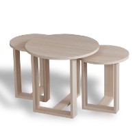 Set măsuţe cafea Hanah Home Mira Oak imaginea #3 — magazin online Desire.md