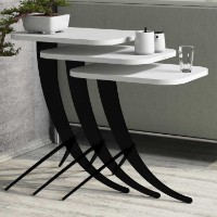 Set măsuţe cafea Hanah Home Pion White