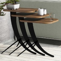 Set măsuţe cafea Hanah Home Pion Walnut