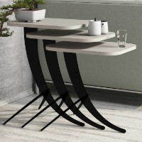 Set măsuţe cafea Hanah Home Pion Cream