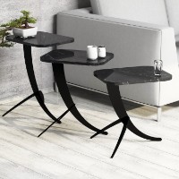 Set măsuţe cafea Hanah Home Pion Black Marble imaginea #2 — magazin online Desire.md