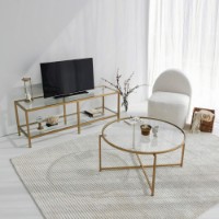 Тумба под ТВ Hanah Home Basic Gold TV501 фото №3 — интернет-магазин Desire.md