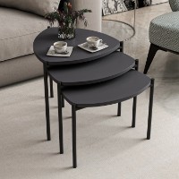 Set măsuţe cafea Hanah Home Lenny Anthracite imaginea #2 — magazin online Desire.md