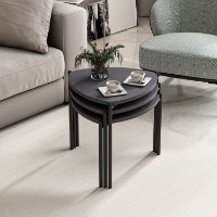 Set măsuţe cafea Hanah Home Lenny Anthracite imaginea #3 — magazin online Desire.md
