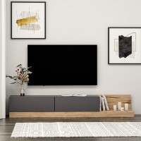 Comodă TV Hanah Home Major Anthracite Walnut
