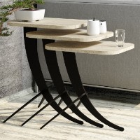 Set măsuţe cafea Hanah Home Pion 3 Travertine