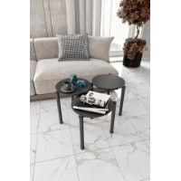 Set măsuţe cafea Hanah Home Lavia 3 Black imaginea #2 — magazin online Desire.md