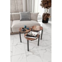 Набор журнальных столиков Hanah Home Lavia 3 Walnut фото №2 — интернет-магазин Desire.md
