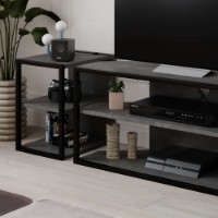 Тумба под ТВ Hanah Home Echo Retro Grey фото №3 — интернет-магазин Desire.md