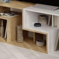 Тумба под ТВ Hanah Home Glis Sapphire Oak White фото №3 — интернет-магазин Desire.md