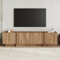 Comodă TV Hanah Home Lowen Atlantic Pine Anthracite imaginea #2 — magazin online Desire.md