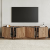 Comodă TV Hanah Home Lowen Atlantic Pine Anthracite imaginea #3 — magazin online Desire.md