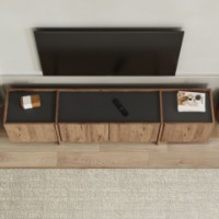 Comodă TV Hanah Home Lowen Atlantic Pine Anthracite imaginea #5 — magazin online Desire.md