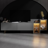 Comodă TV Hanah Home Tenon Anthracite Gold imaginea #2 — magazin online Desire.md