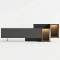 Comodă TV Hanah Home Tenon Anthracite Gold imaginea #7 — magazin online Desire.md