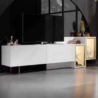 Comodă TV Hanah Home Tenon White Gold imaginea #1 — magazin online Desire.md