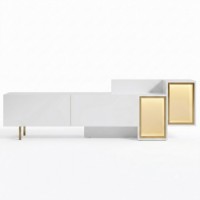 Comodă TV Hanah Home Tenon White Gold imaginea #7 — magazin online Desire.md