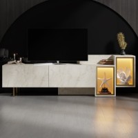 Comodă TV Hanah Home Tenon Travertine Gold imaginea #2 — magazin online Desire.md
