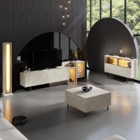 Comodă TV Hanah Home Tenon Travertine Gold imaginea #3 — magazin online Desire.md