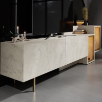 Comodă TV Hanah Home Tenon Travertine Gold imaginea #5 — magazin online Desire.md