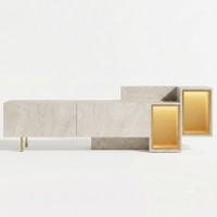 Comodă TV Hanah Home Tenon Travertine Gold imaginea #7 — magazin online Desire.md